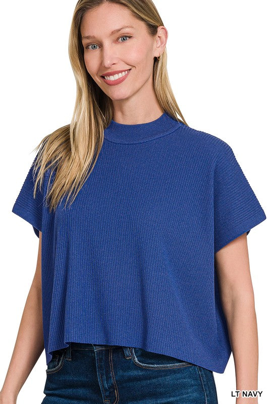 Time Will Tell Sweater - Lt Navy