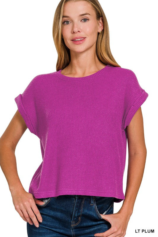 All About Knits Top - Lt Plum