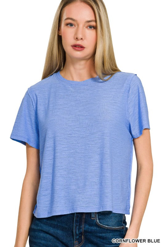 Good Things Ahead Top - Cornflower Blue