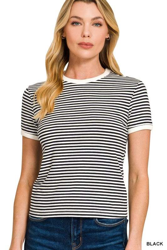 Let's Go Shopping Top - Black