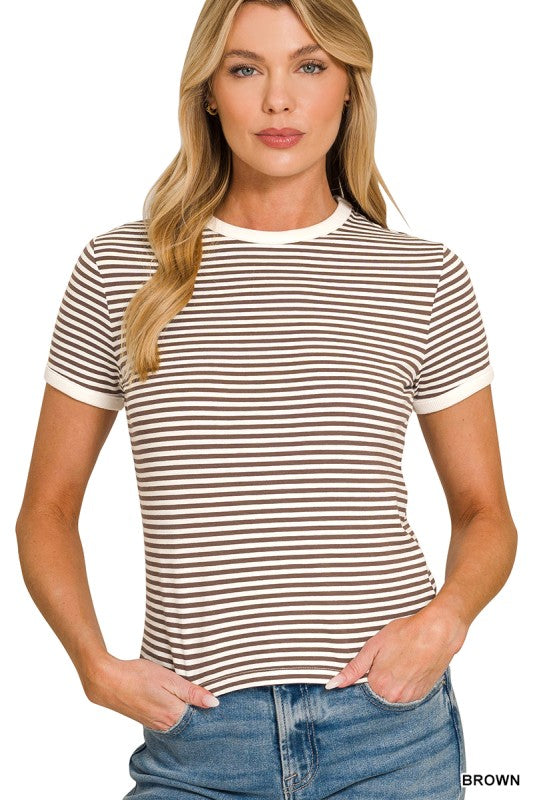 Let's Go Shopping Top - Brown