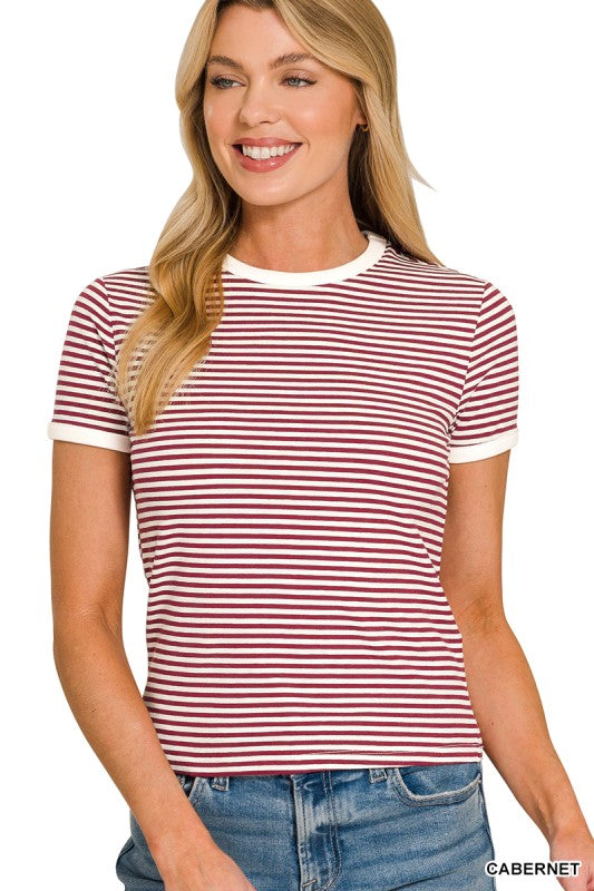 Let's Go Shopping Top - Cabernet