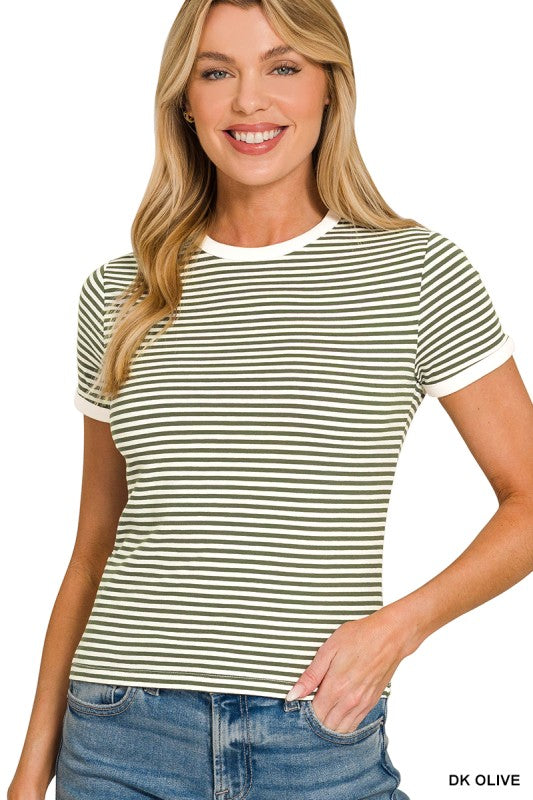 Let's Go Shopping Top - Dk Olive