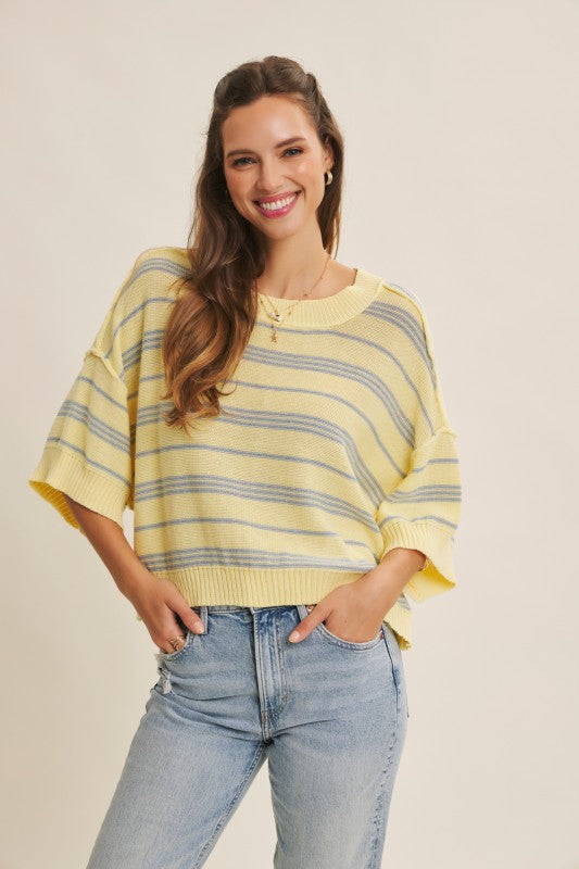 Straight Shot Sweater - Lemon Drop