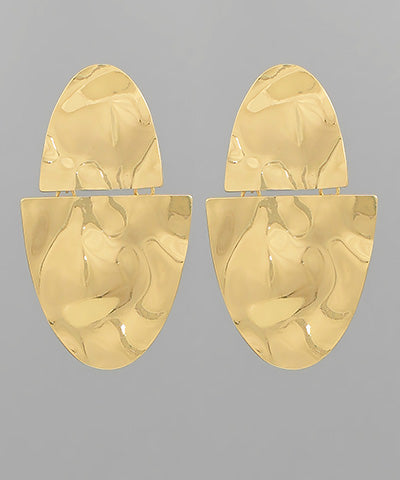 Linked 2 Half Oval Earrings