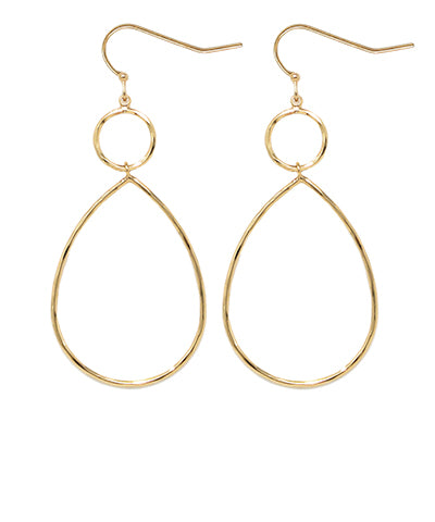 Layered Circle & Teardrop Earrings