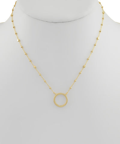 Open Round Charm Necklace