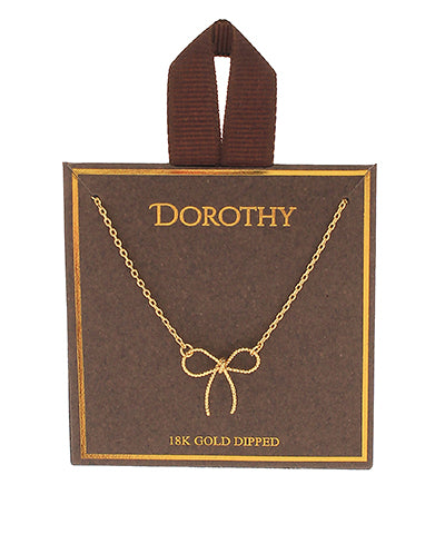 Textured Bow Necklace