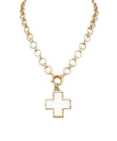 MOP Cross Necklace