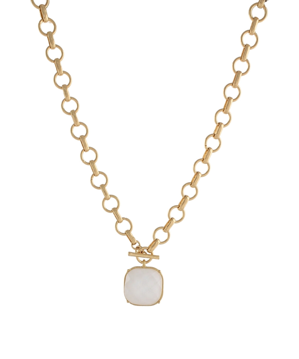 Faceted Stone Necklace