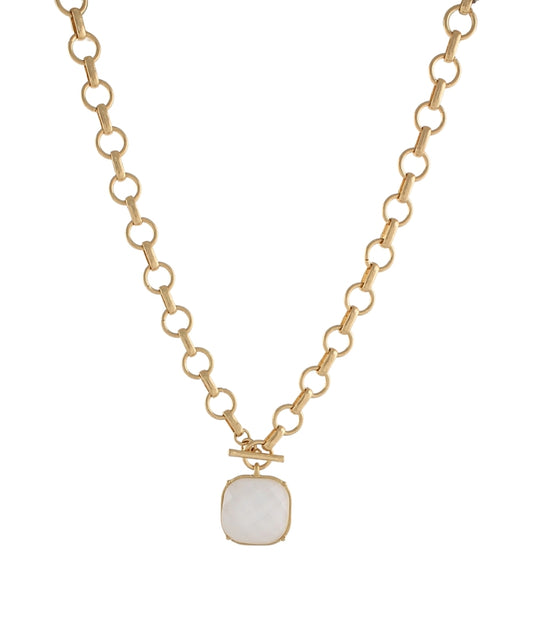 Faceted Stone Necklace