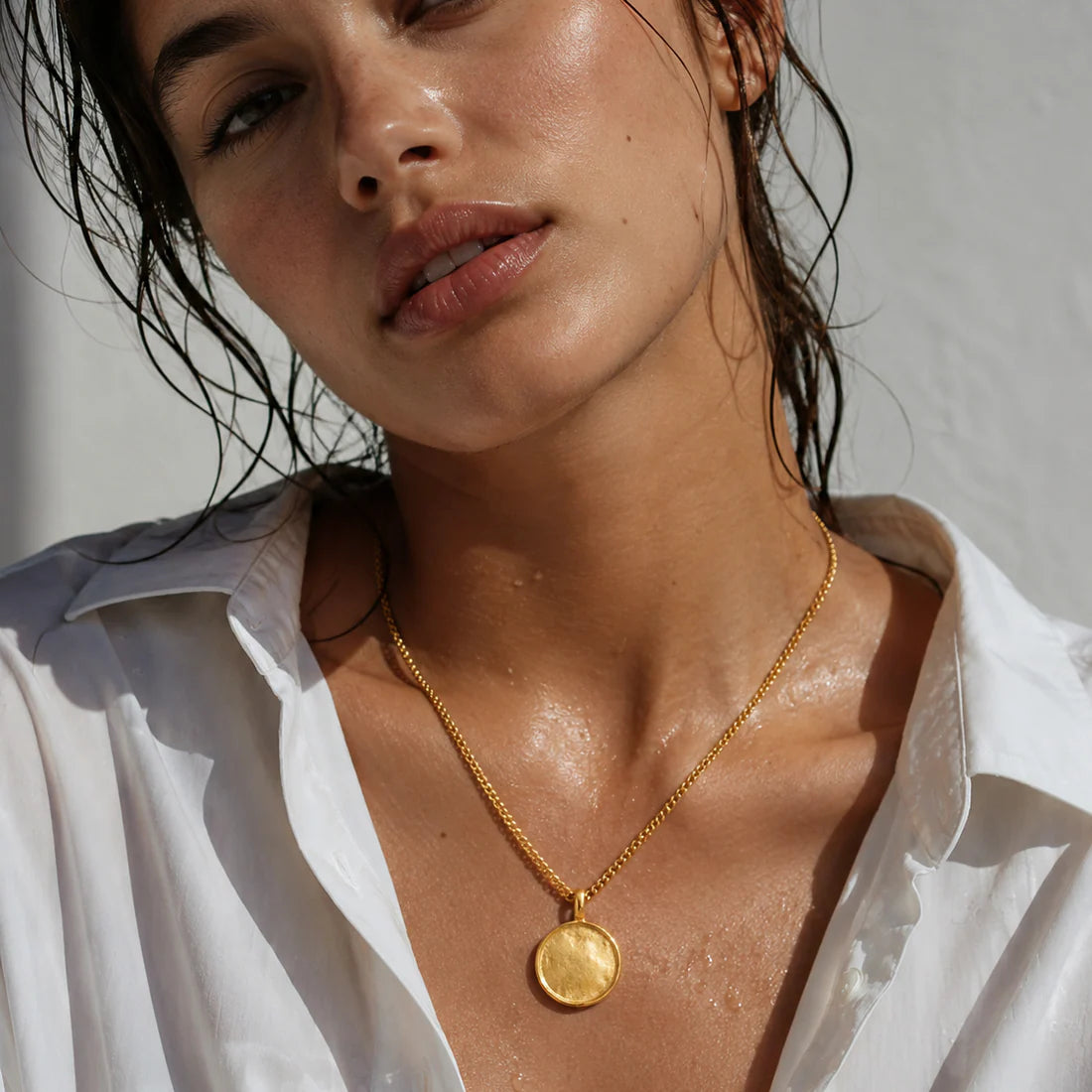 Ellie Vail Catherine Blank Medallion Pendant Necklace