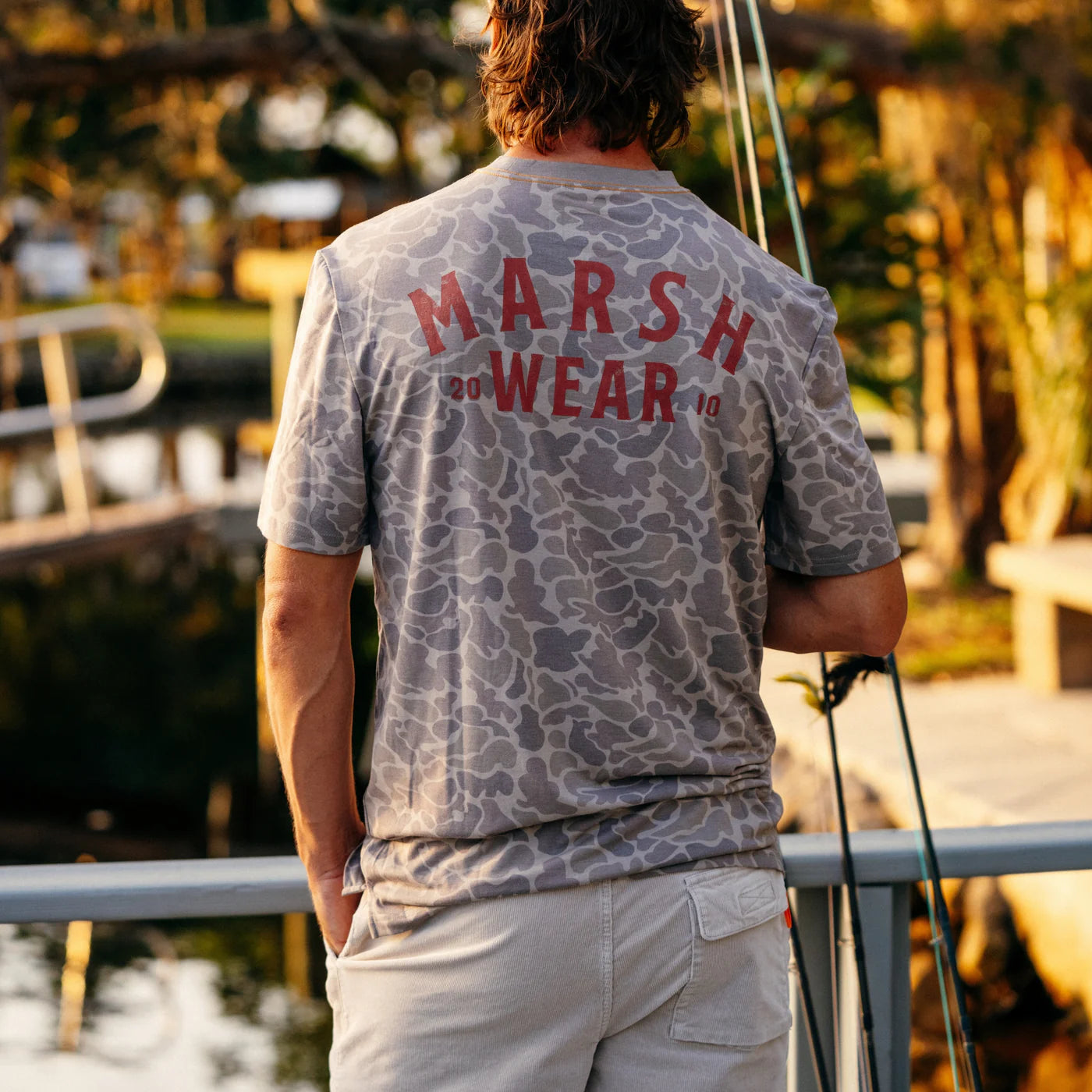 Marsh Wear Stackhouse Hagood Tee - Khaki Mallard Camo