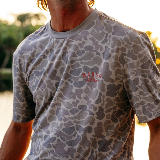 Marsh Wear Stackhouse Hagood Tee - Khaki Mallard Camo