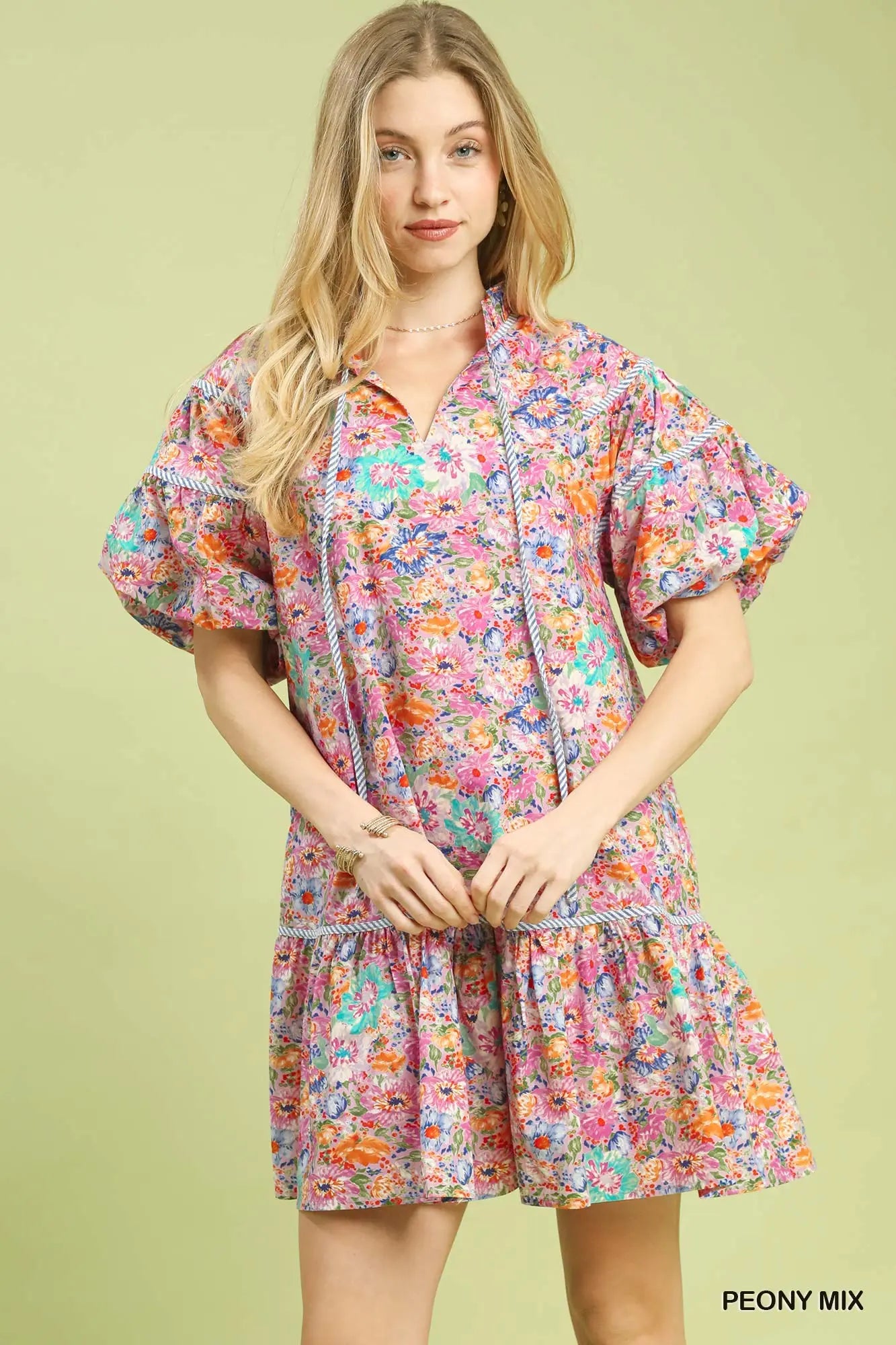 Miss Me More Dress - Peony