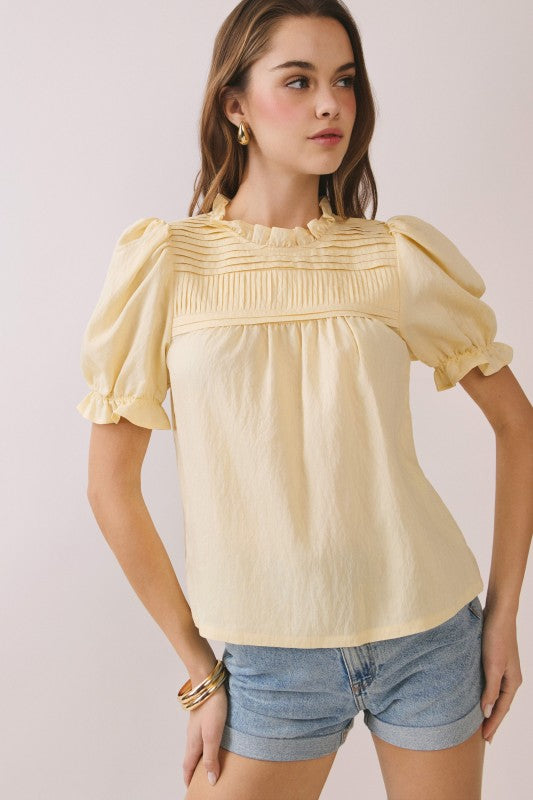 Soft Launch Top - Pale Yellow