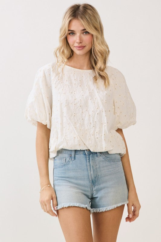 Lucky Girl Top - Cream