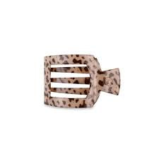 Teleties Medium Flat Square Claw Clip- Blonde Tortoise