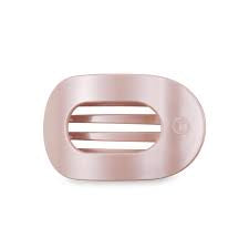 Teleties Medium Flat Round Claw Clip- Pearly Pink