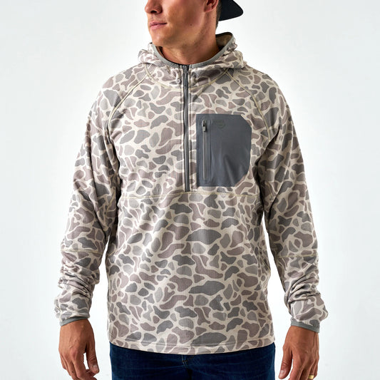 Burlebo Blaze Tech Quarter Zip - Classic Deer Camo