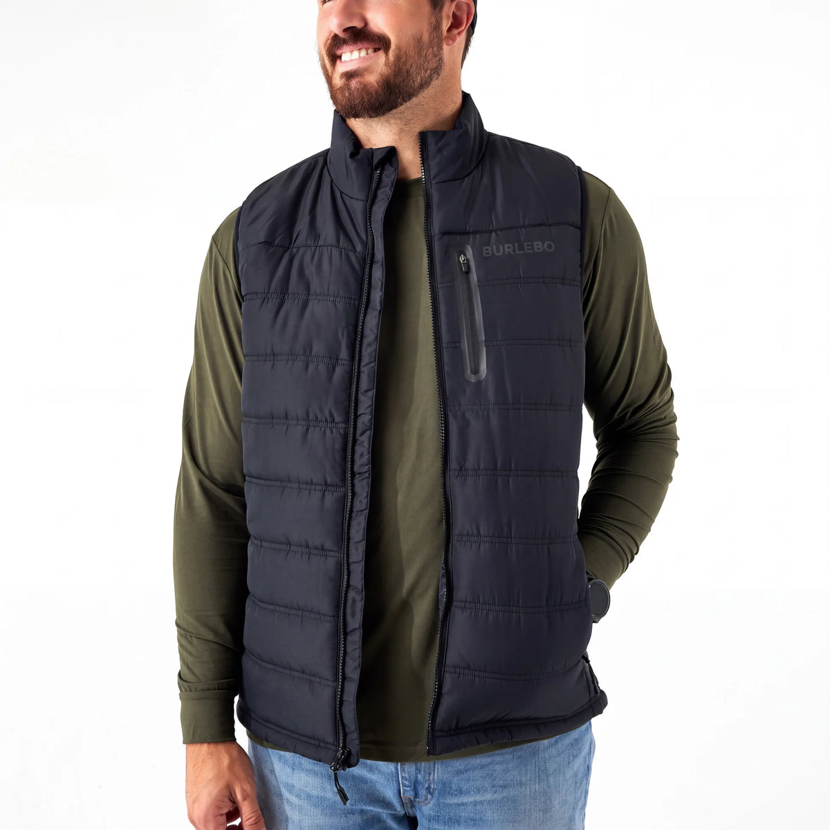 Burlebo Puffer Vest - Black