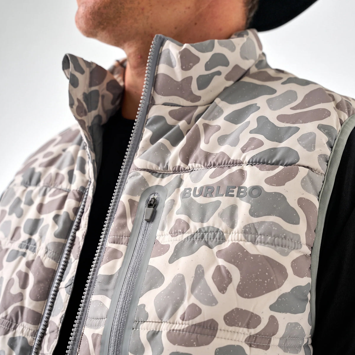 Burlebo Puffer Vest - Classic Deer Camo