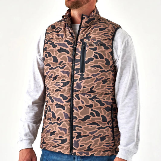 Burlebo Puffer Vest - Gauge Camo