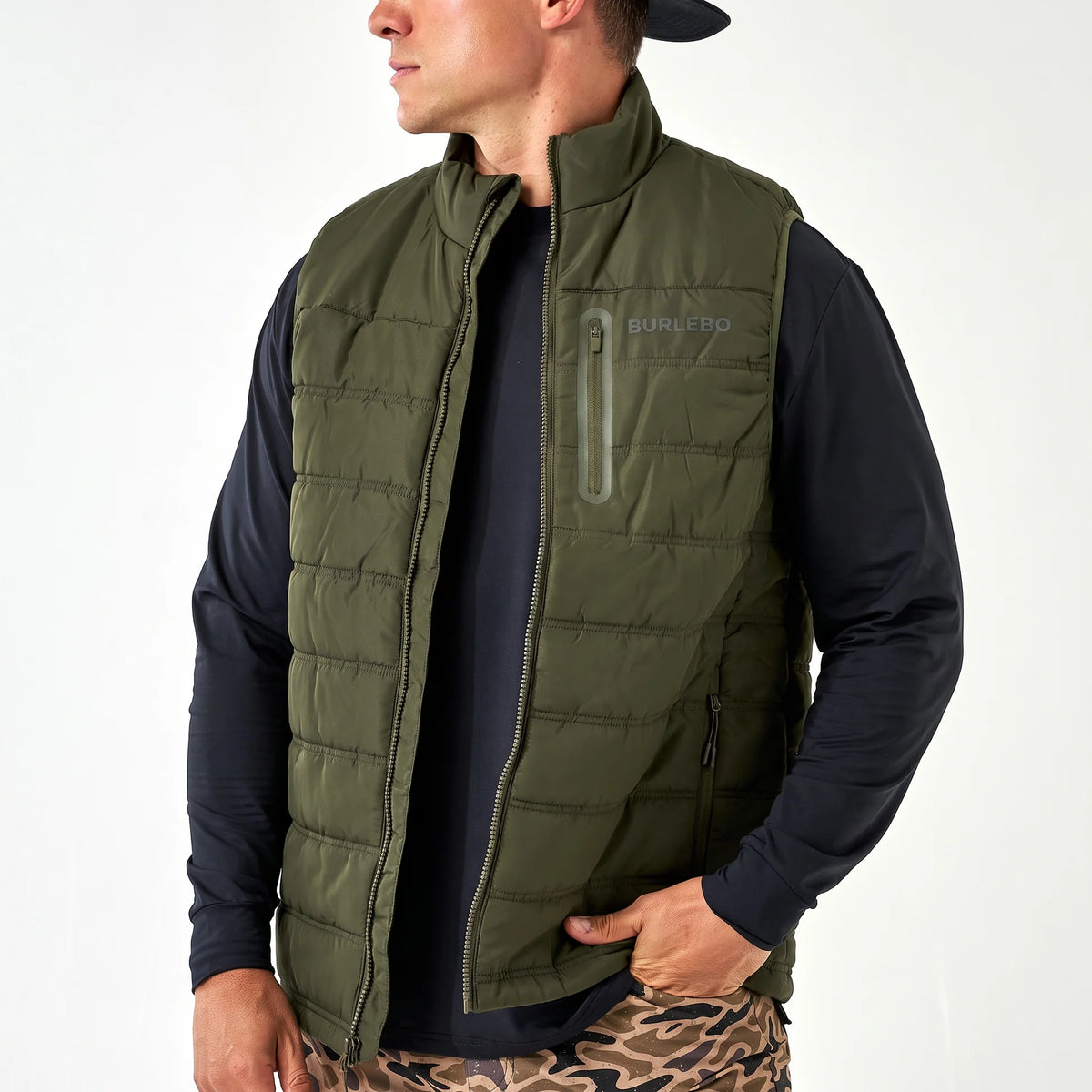 Burlebo Puffer Vest - Mallard Green