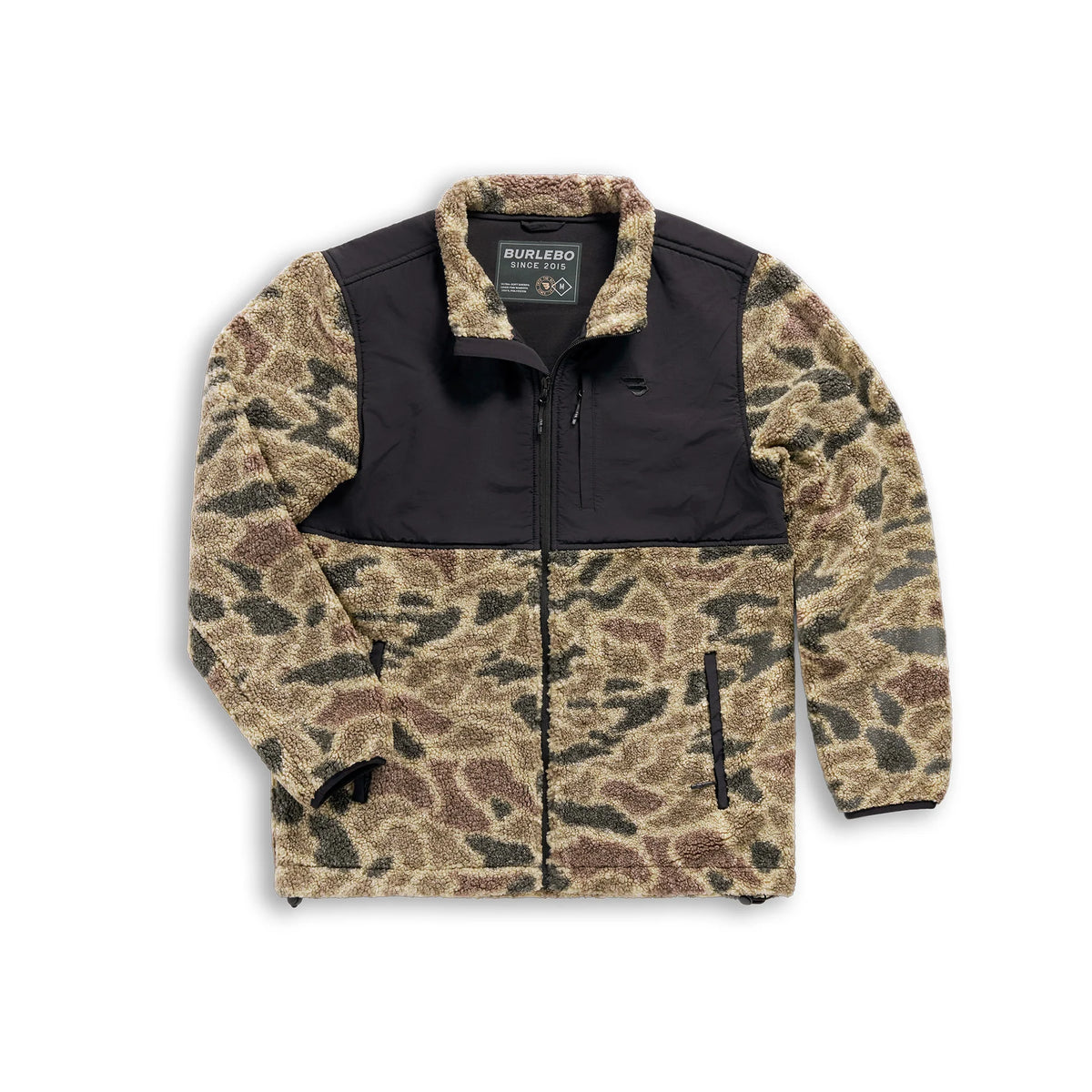 Burlebo Full Zip Sherpa Jacket - Rocky Mountain Camo