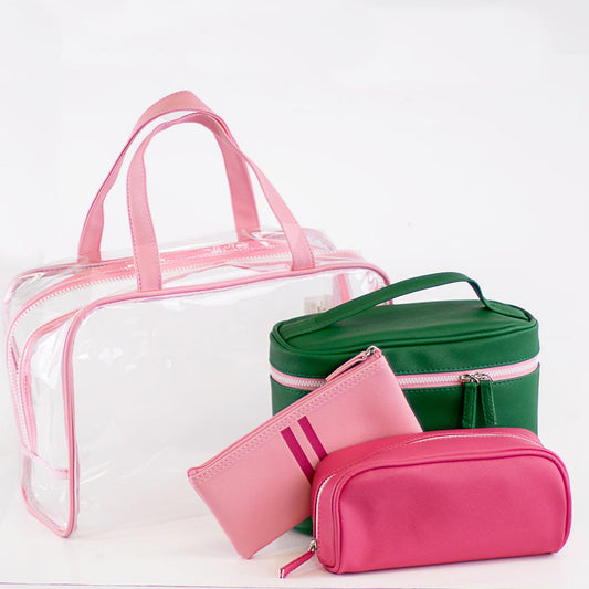 Livie Travel Gift Set- Pink & Kelly Green