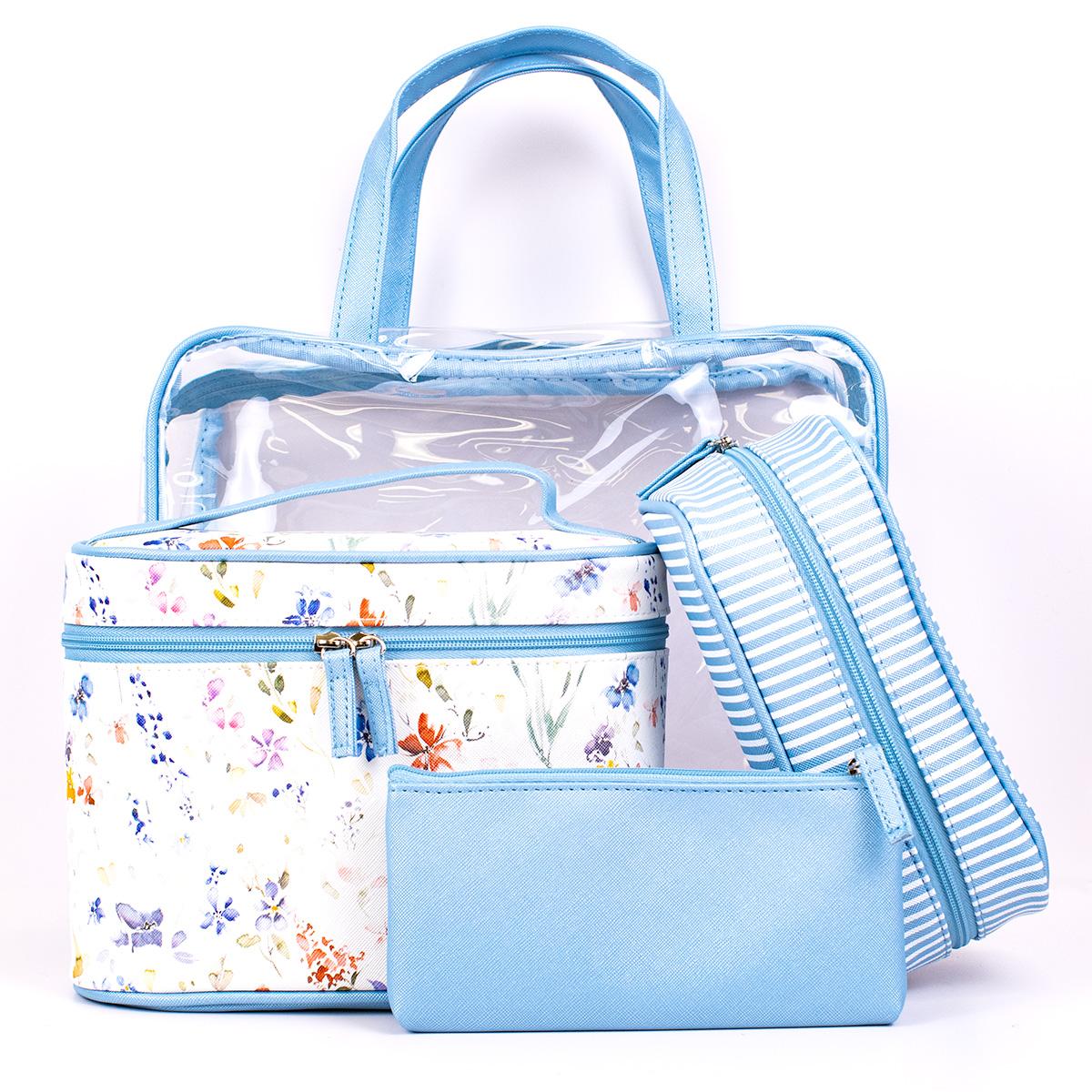 Nora Cosmetic Travel Set- Blue Multi