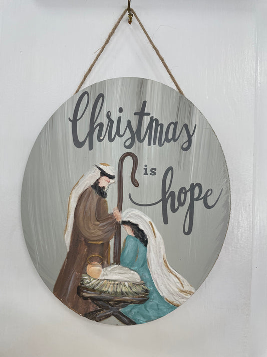 Christmas is Hope Wall Hanger