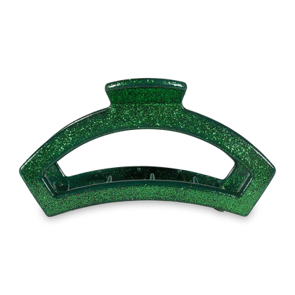 Teleties Large Green Glitter Open Claw Clip