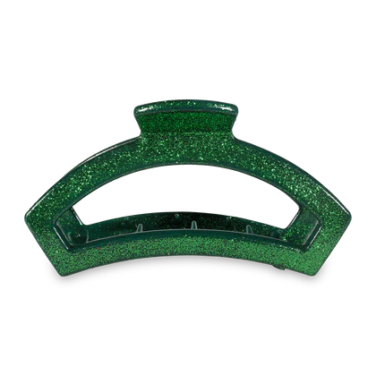 Teleties Green Glitter Medium Open Claw Clip