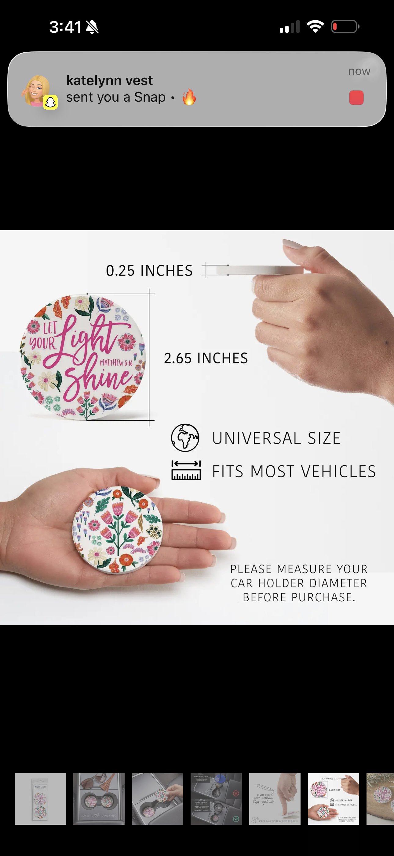 Let Your Light Shine 2-Pack Car Coaster