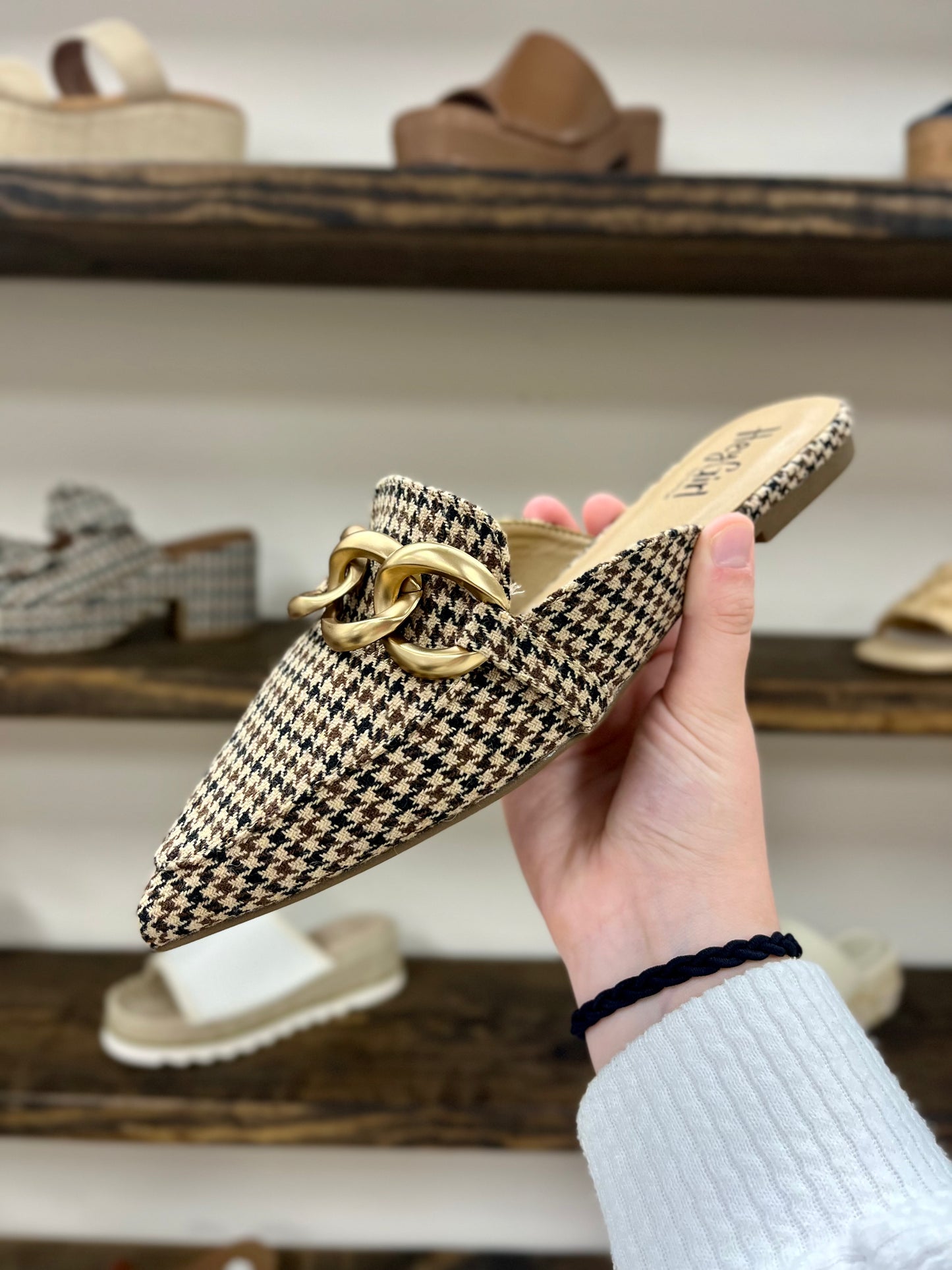 Corkys Playin for Keeps Houndstooth Flats