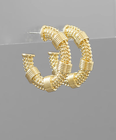 Egyptian Style Gold Hoops