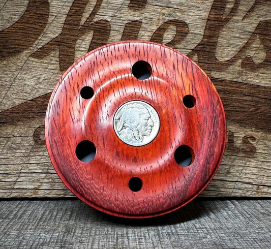 Chief's Custom Calls Red Wood and Glass Coin Turkey Call
