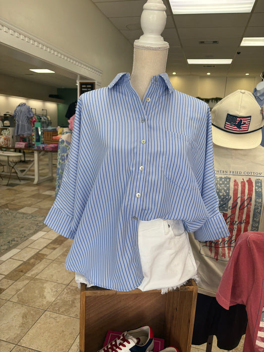 Oversized Basics Top - Blue