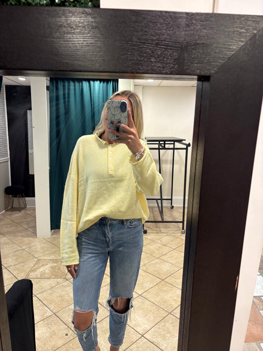 Never Better Sweater - Butter Yellow