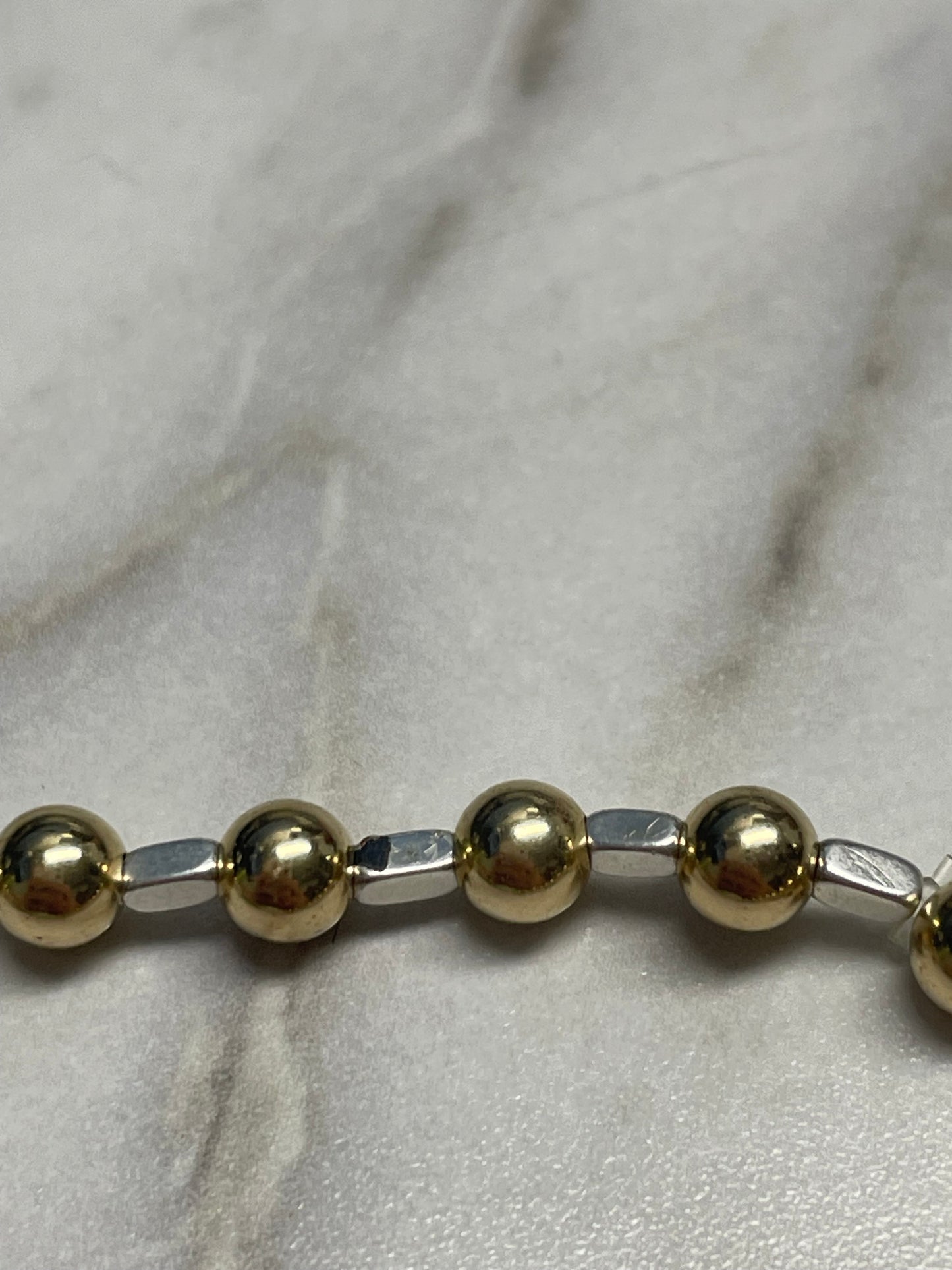 4mm Color Crush Harbor Gold Filled Waterproof Bracelet Silver White