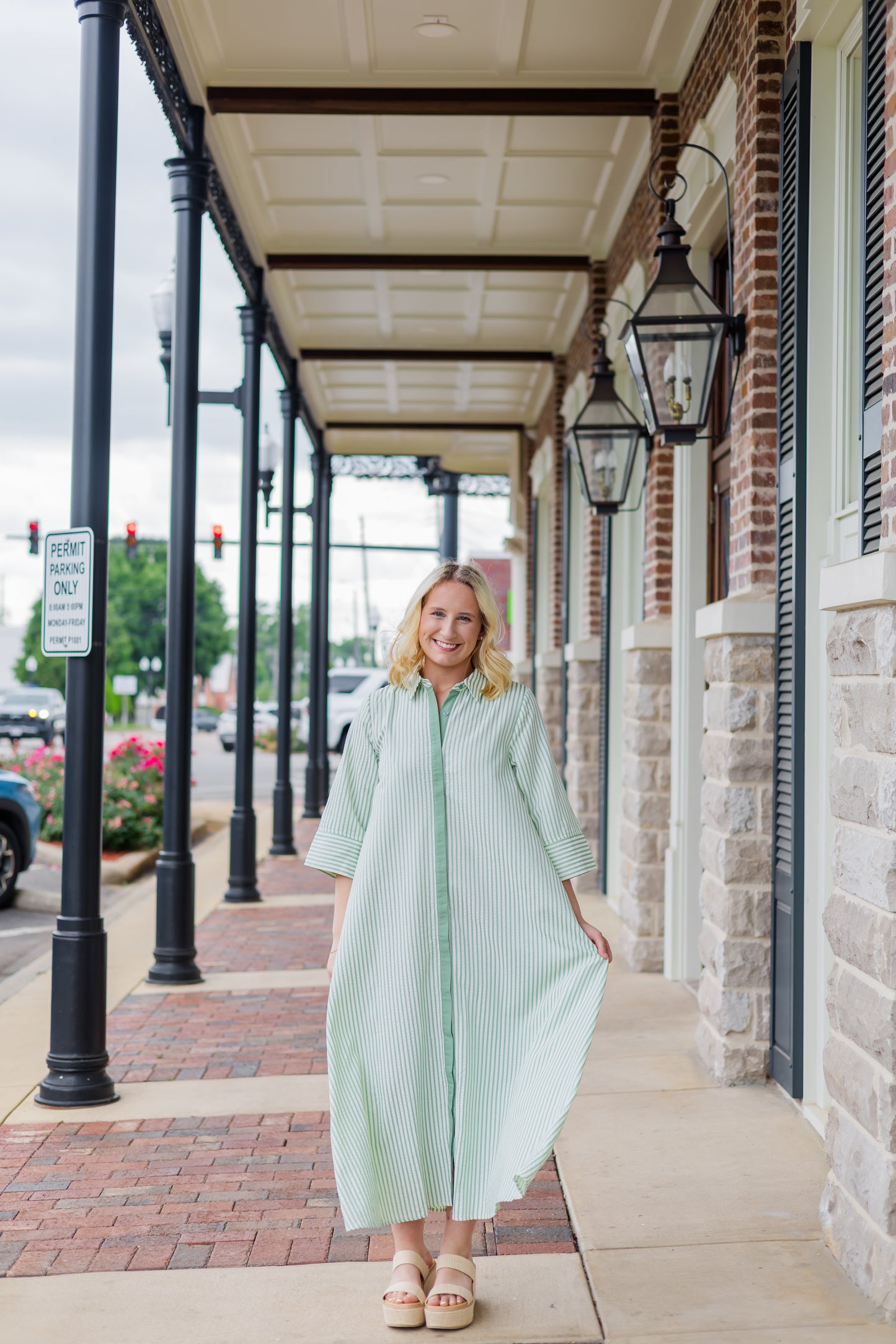 The Kinsley Dress - Sage