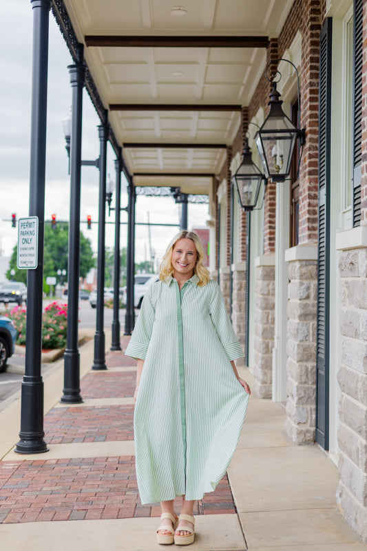 The Kinsley Dress - Sage