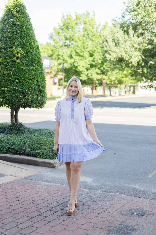 Fashionably Late Mini Dress - Pink