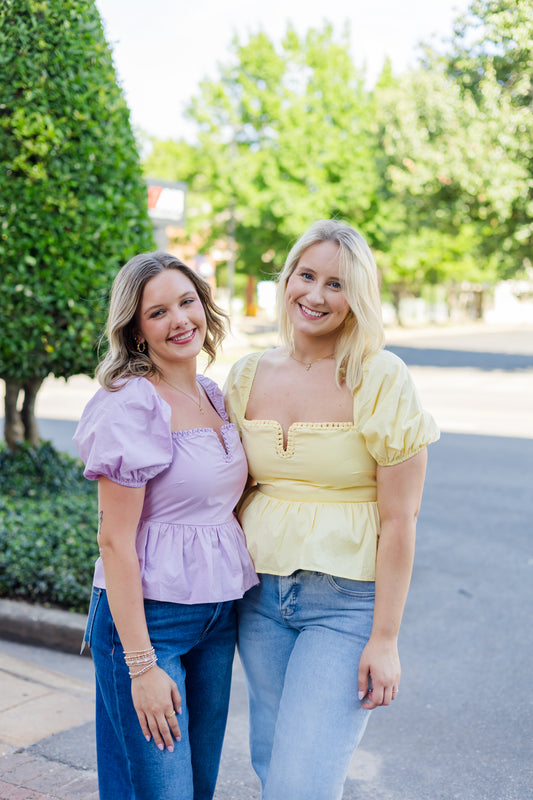 Preppy Basics Top - Lemon