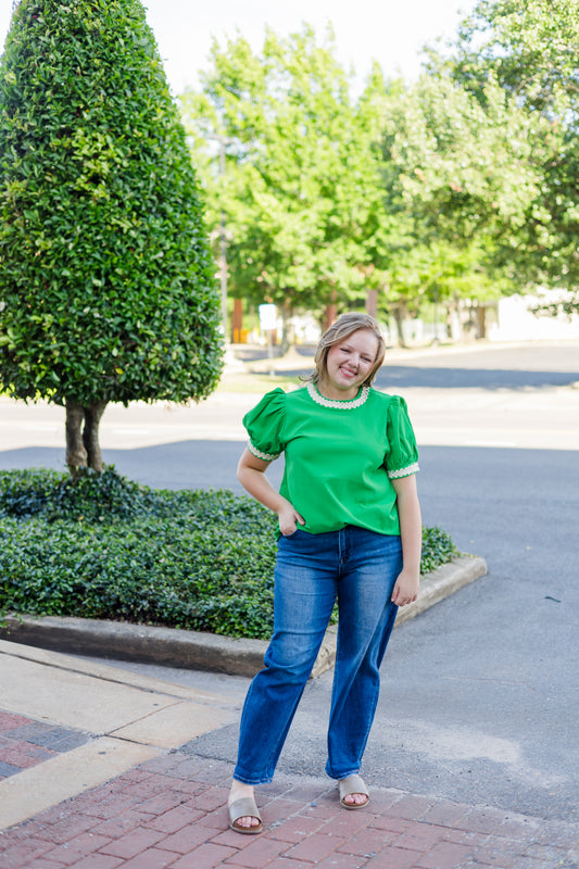 Being Unique Top - Kelly Green
