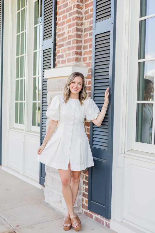 Business Professional Mini Dress - White