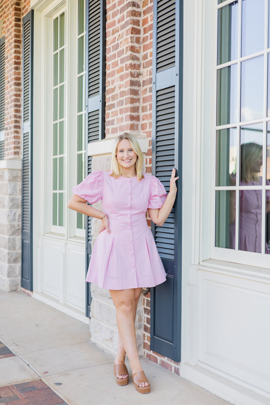 Business Professional Mini Dress - Pink