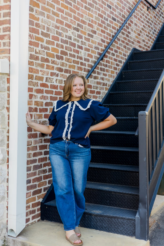 Navy Society Top