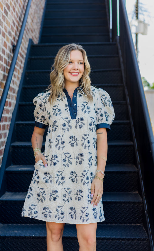Nautical Navy Mini Dress